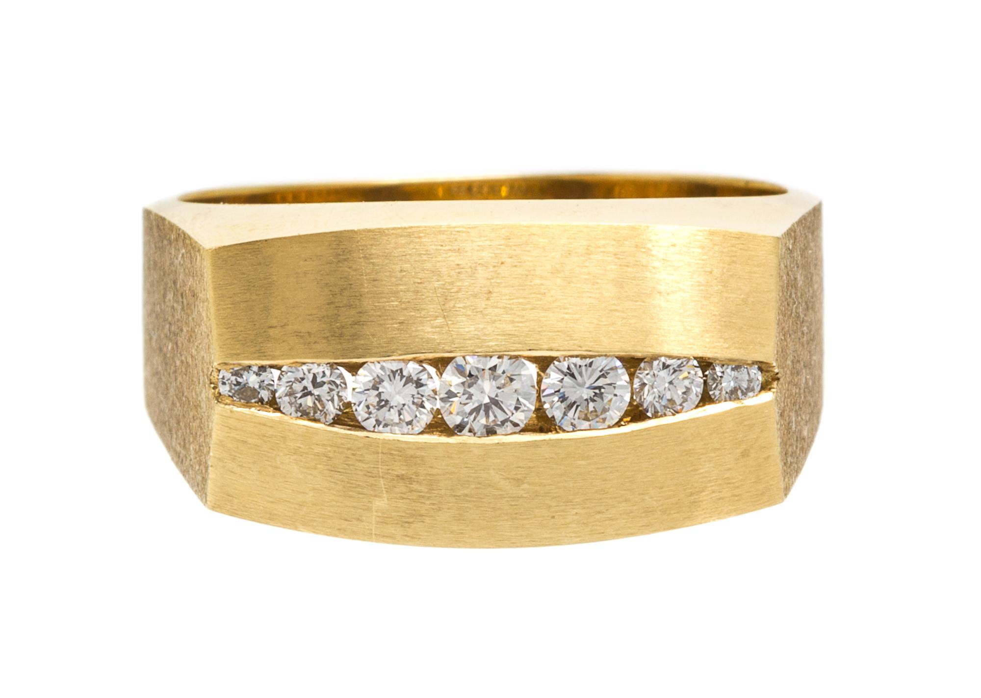 An 18 Karat Yellow Gold and Diamond Ring, 10.20 dwts.