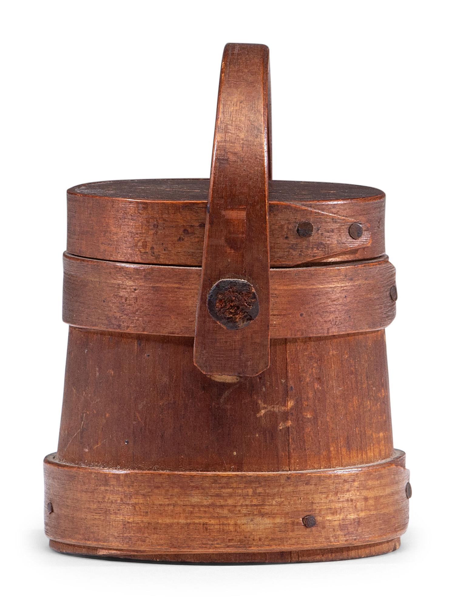 A Miniature Lidded Firkin