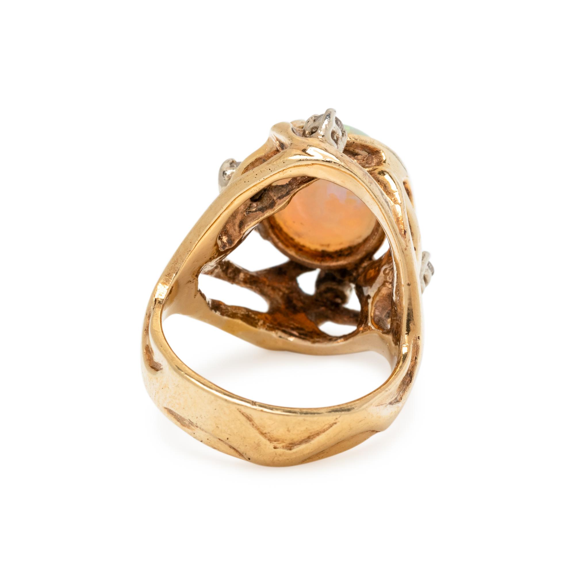 OPAL AND DIAMOND RING