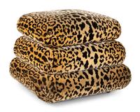 A Pair of Contemporary 'Pouf' Seats with Scalamandré Upholstery