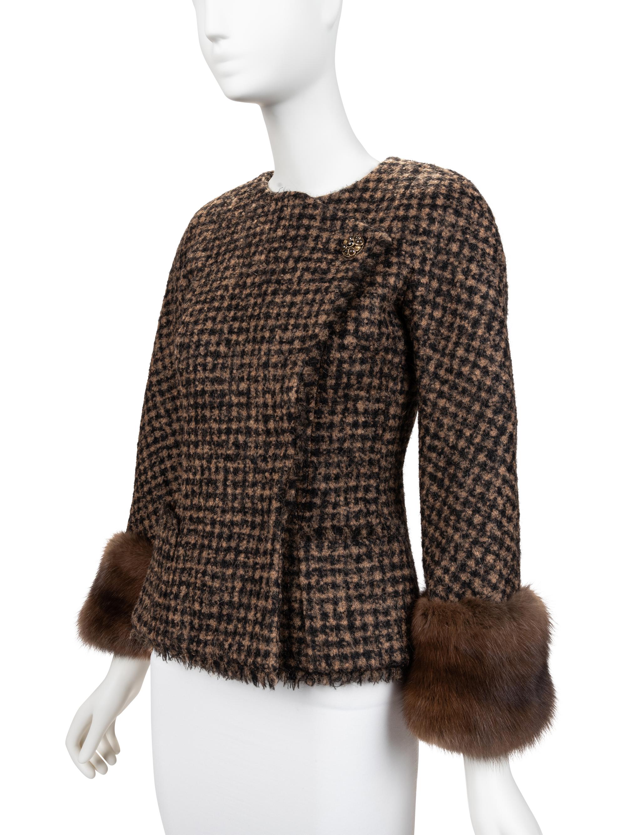 Chanel Jacket with Mink Cuffs, 2000-10s