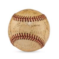 A 1942 St. Louis Browns Team Signed Autograph Baseball