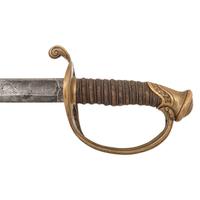 Roby Model 1850 Foot Officers Sword in 1850 Staff & Field Scabbard Presented to Lt. Col. Henry Merwin - 27th Connecticut Volunteers - KIA at Gettysburg