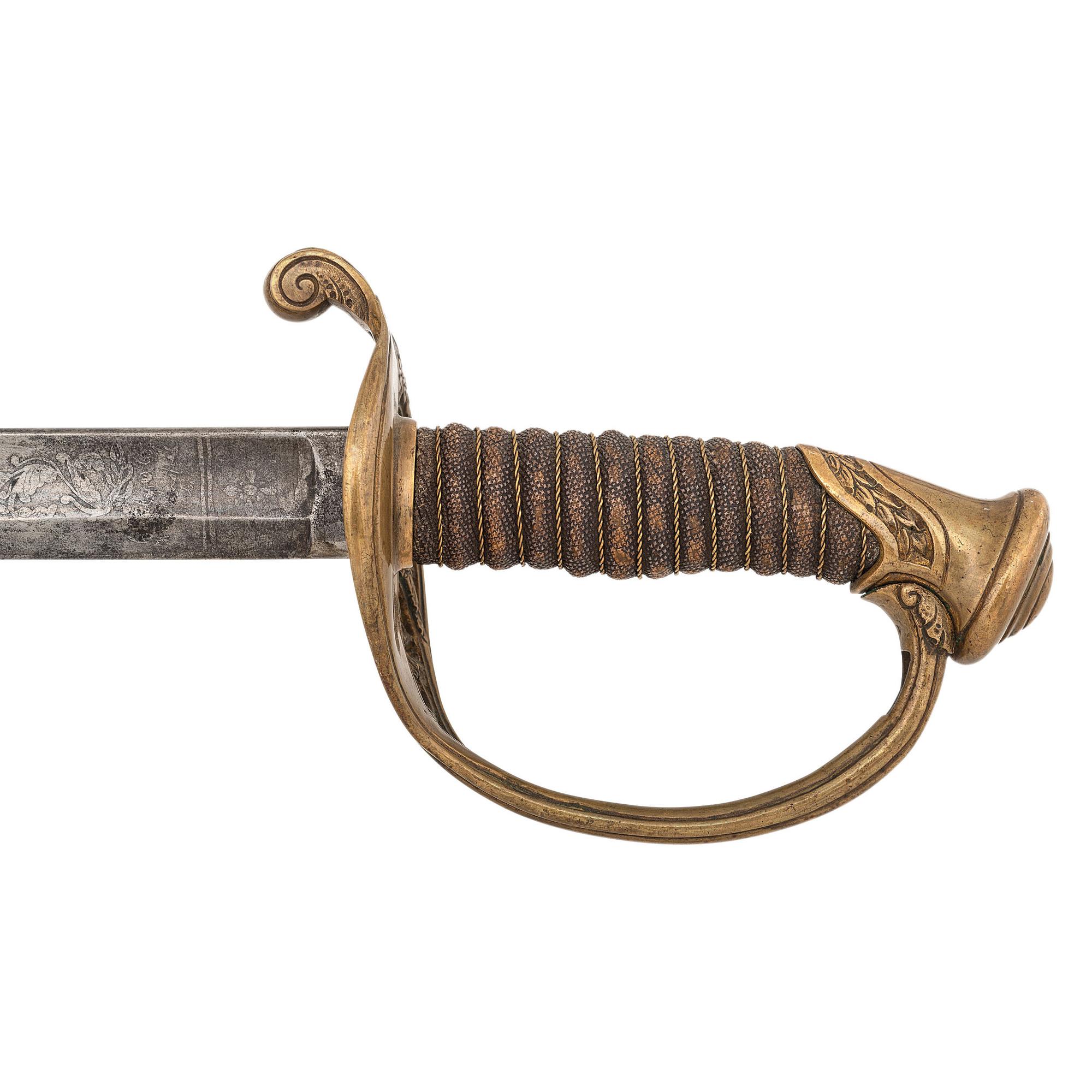 Roby Model 1850 Foot Officers Sword in 1850 Staff & Field Scabbard Presented to Lt. Col. Henry Merwin - 27th Connecticut Volunteers - KIA at Gettysburg