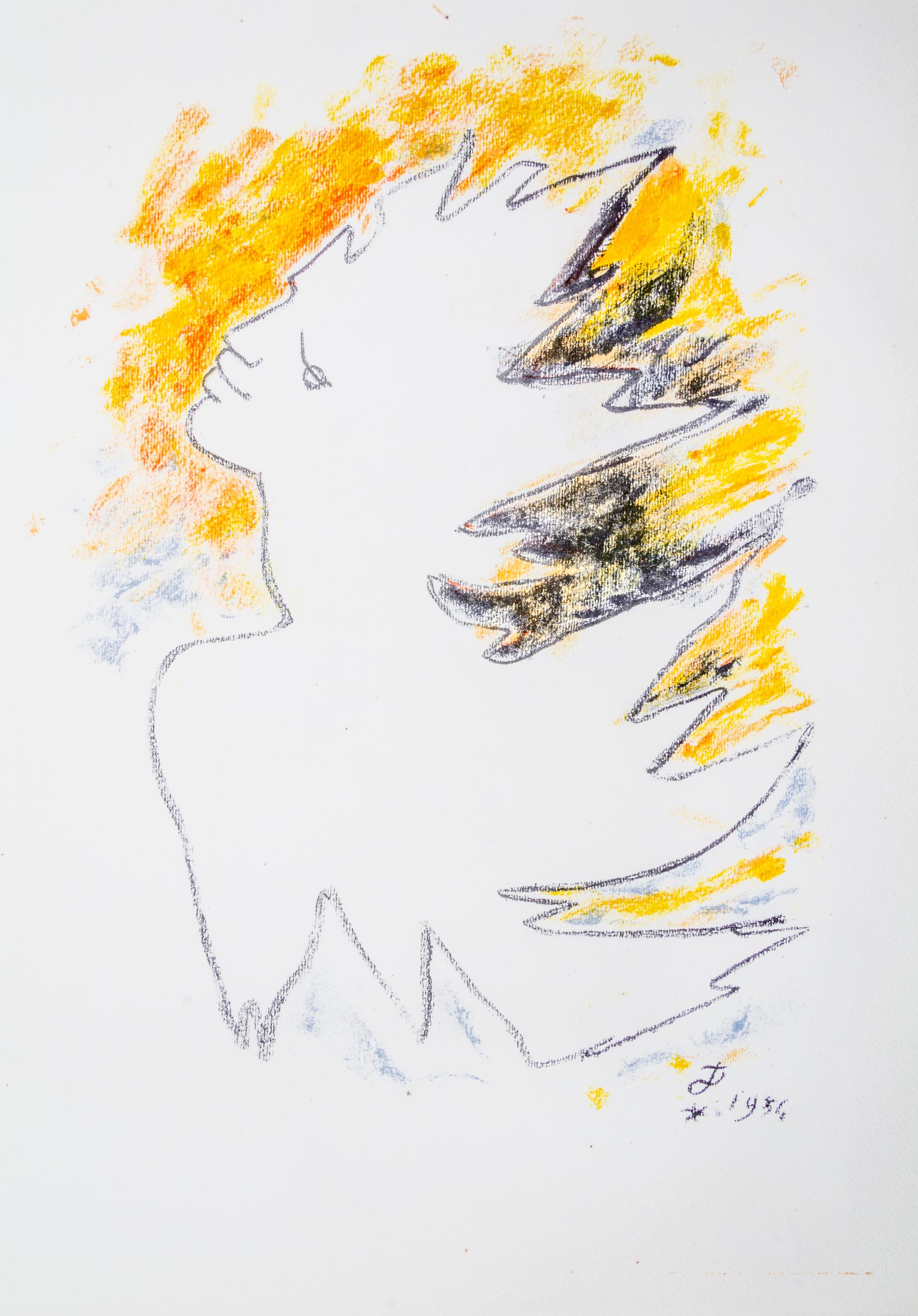 (COCTEAU, JEAN) LAPORTE, GENEVIEVE. Sous le manteau de feu. Paris, 1955. Limited, signed.