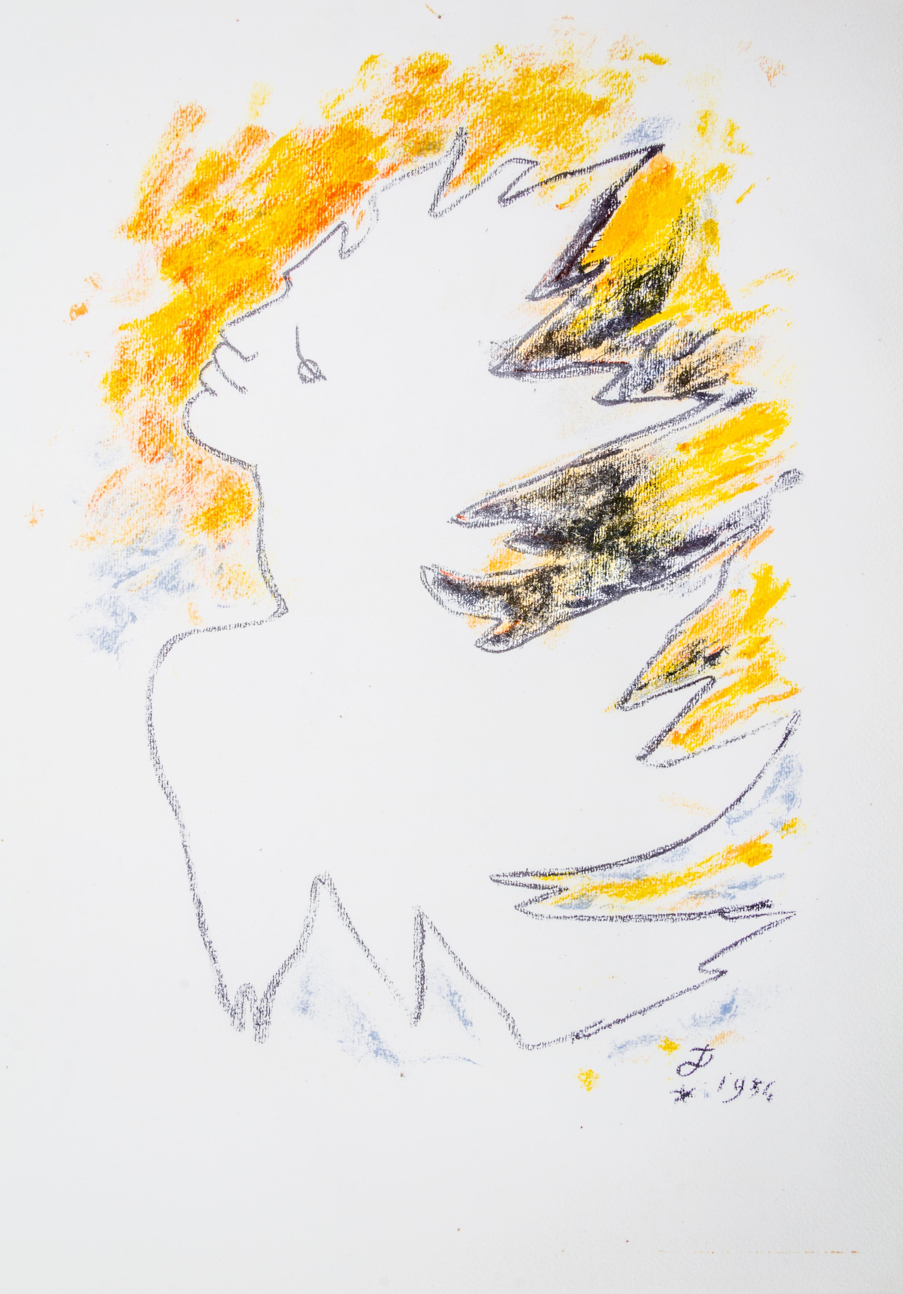 (COCTEAU, JEAN) LAPORTE, GENEVIEVE. Sous le manteau de feu. Paris, 1955. Limited, signed.