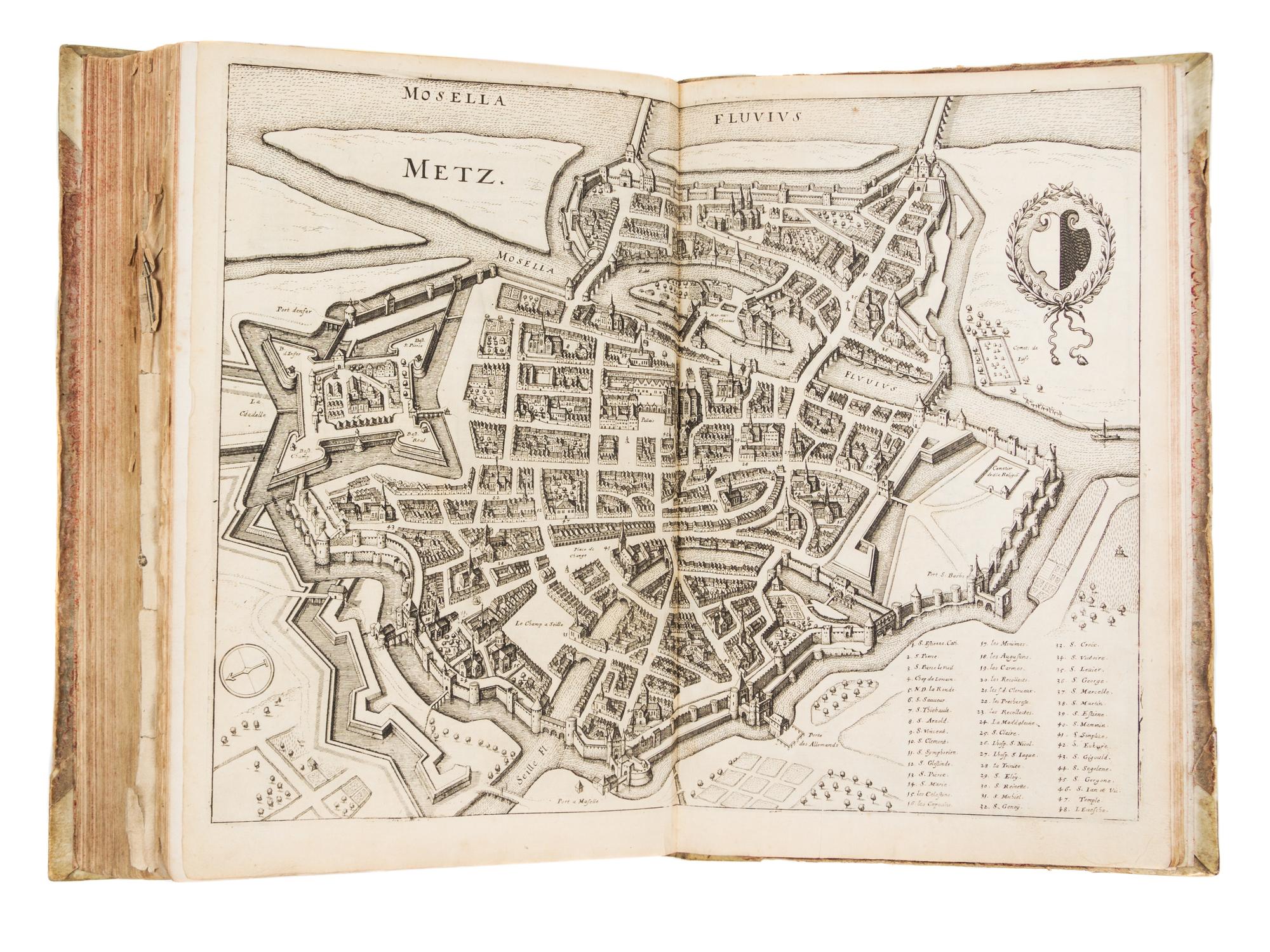 MERIAN, MATTHAEUS. Topographia Archiepiscopatum Moguntinensis... Frankfurt, 1646 [but 1675] bound w/two others.