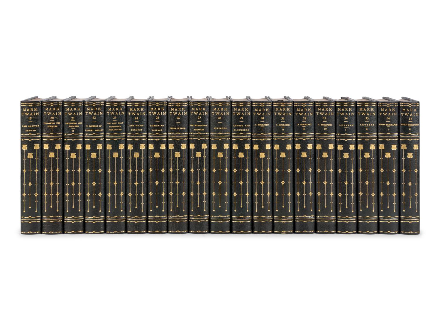 CLEMENS, Samuel Langhorne ("Mark Twain") (1835-1910). The Writings . New York and London: Harper & Brothers, 1929.