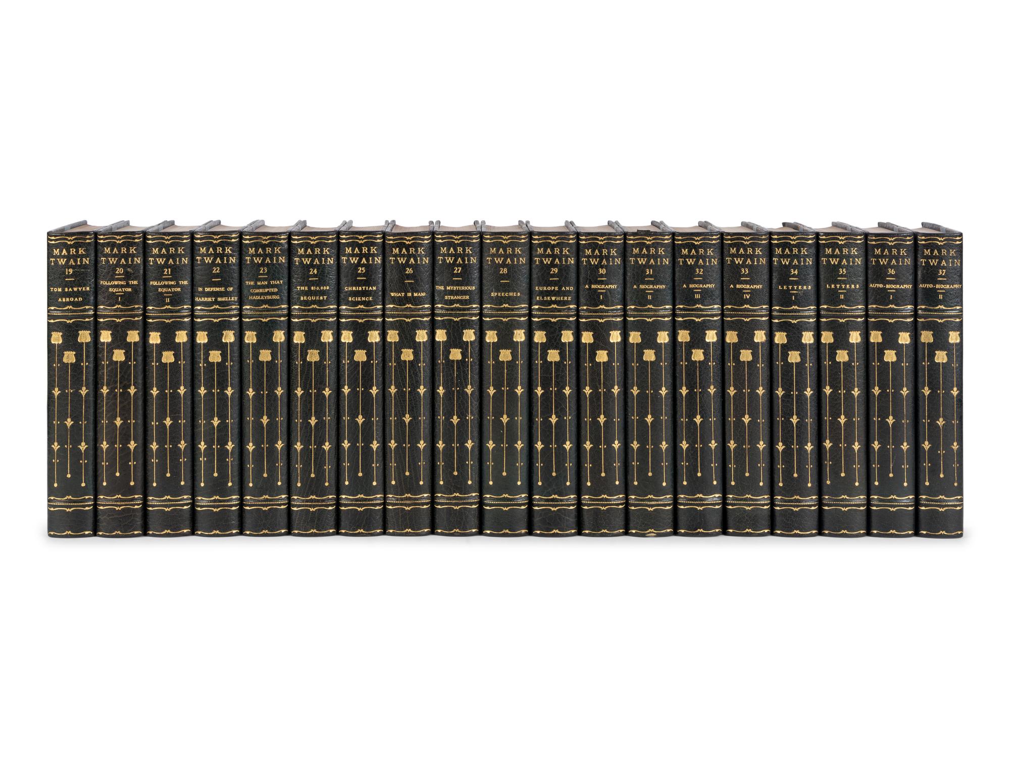 CLEMENS, Samuel Langhorne ("Mark Twain") (1835-1910). The Writings . New York and London: Harper & Brothers, 1929.
