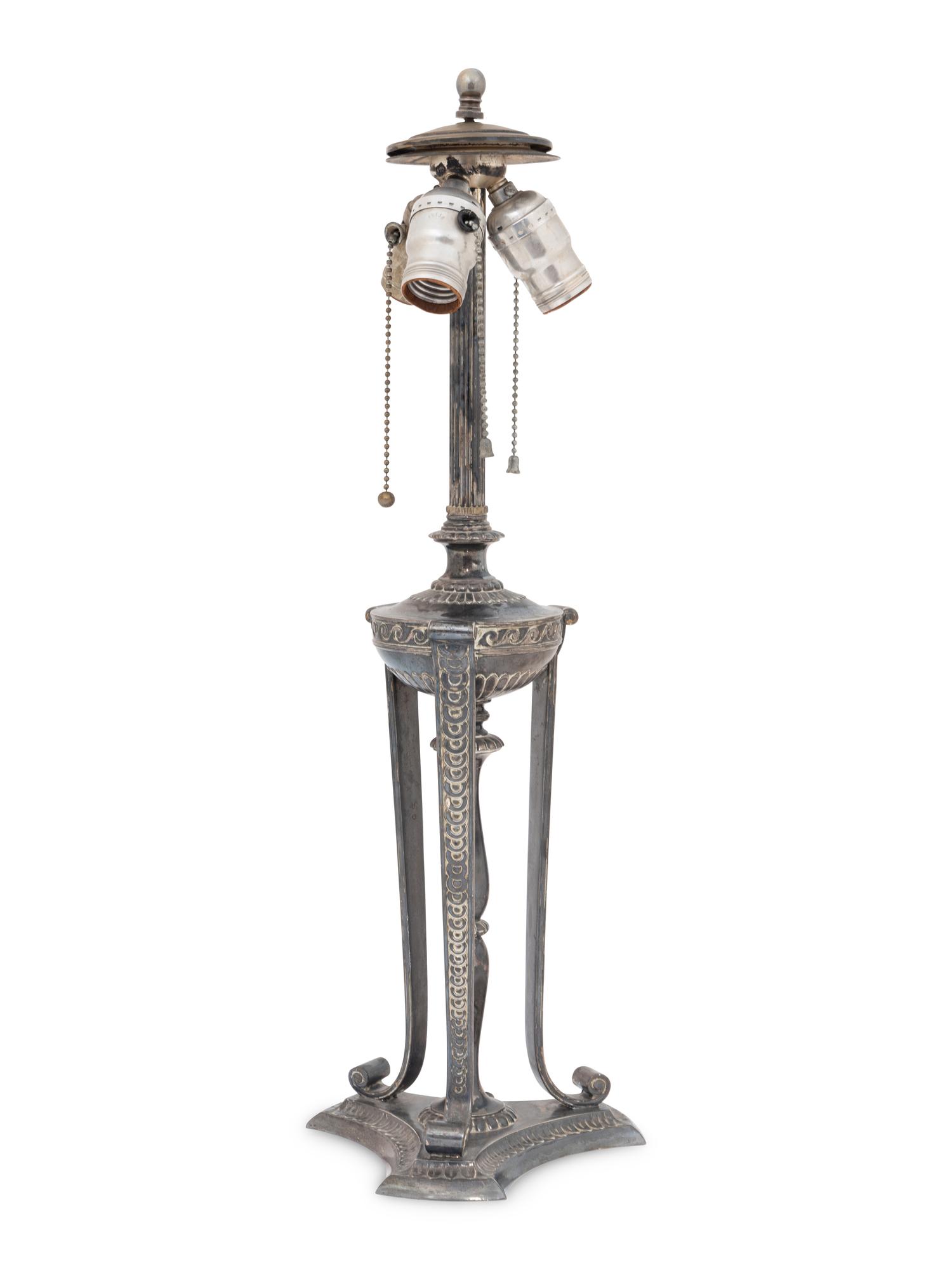 Reverse Painted Birds of Paradise Lamp
