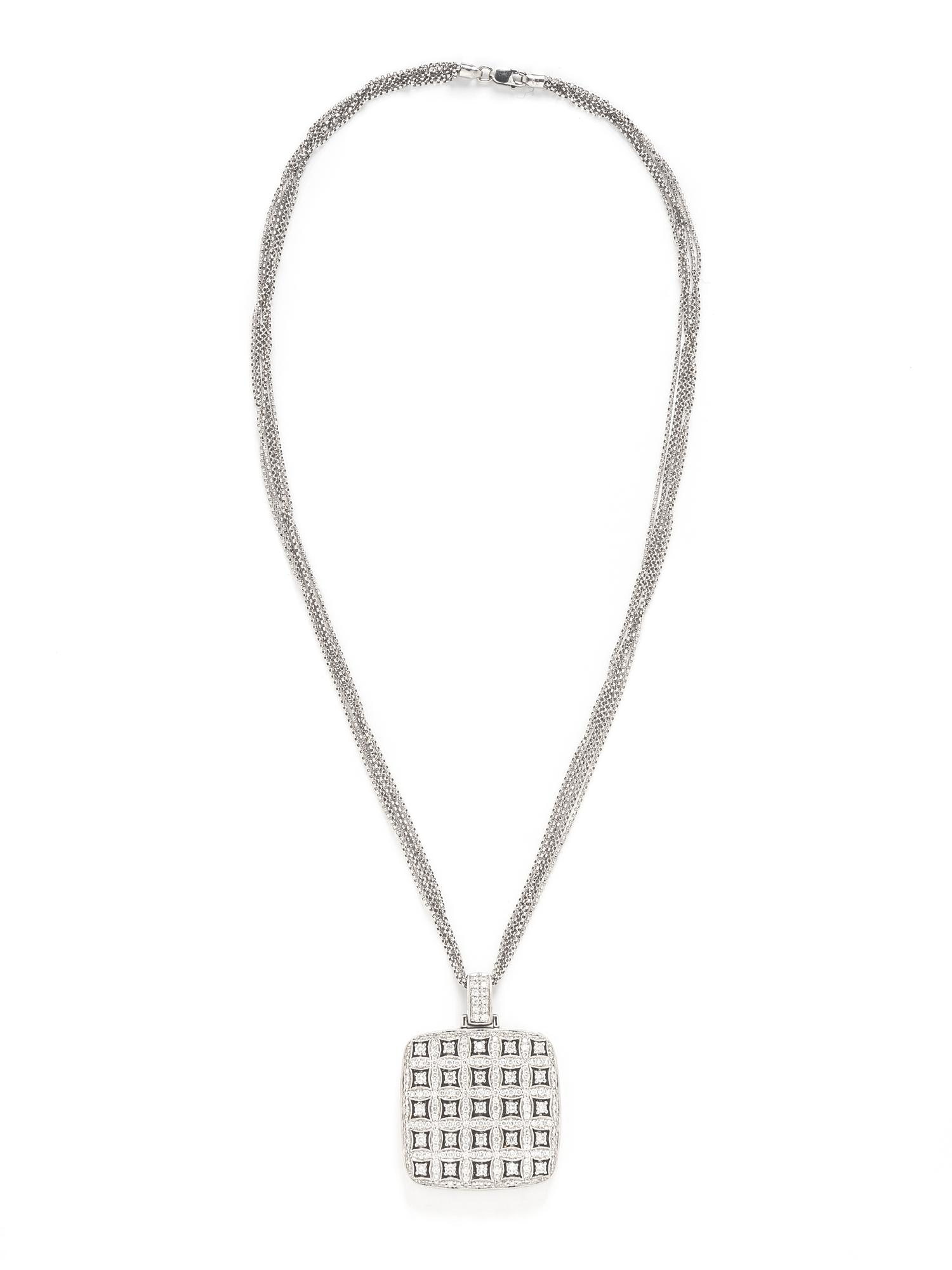 WHITE GOLD AND DIAMOND LOCKET