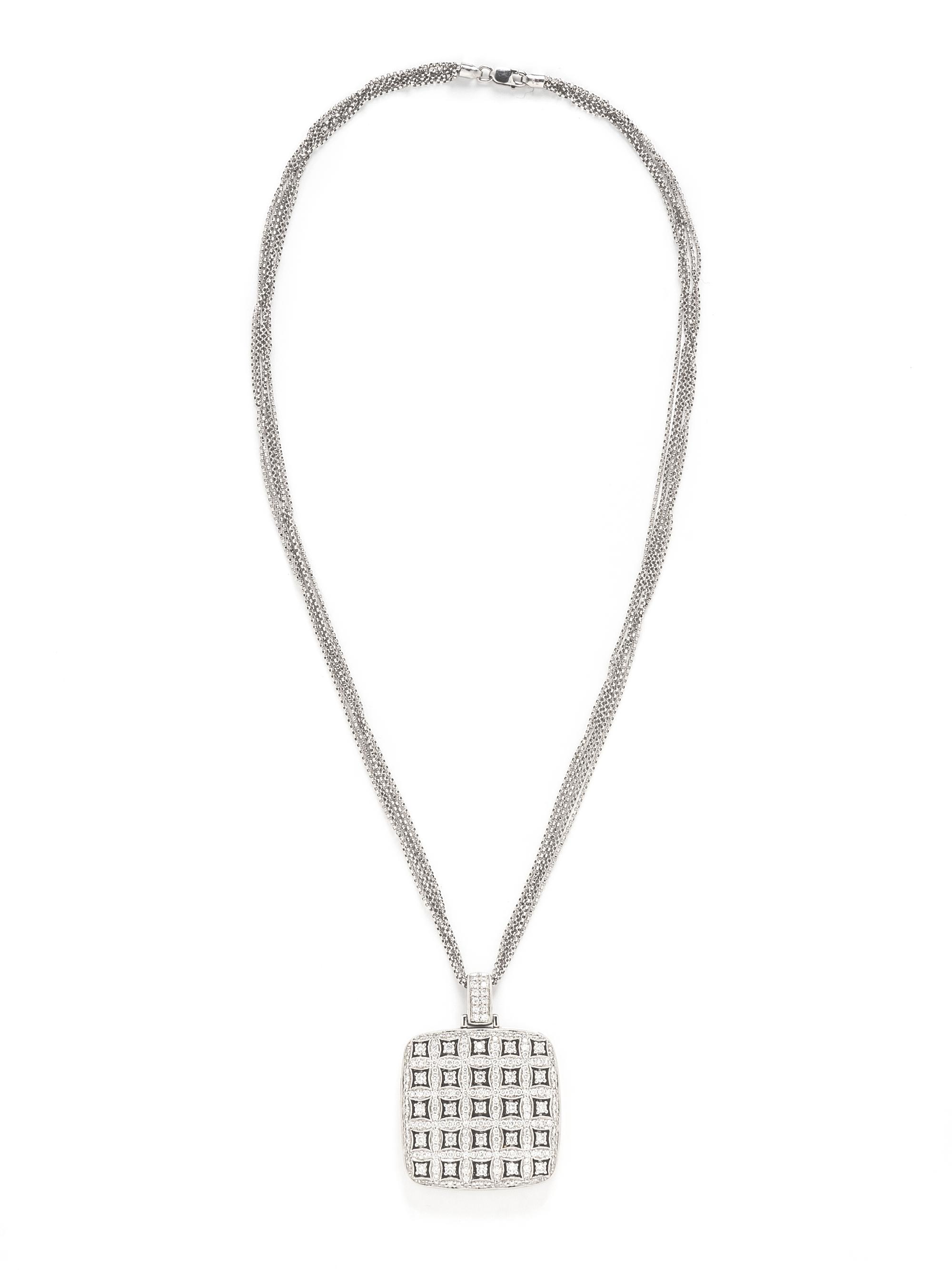 WHITE GOLD AND DIAMOND LOCKET