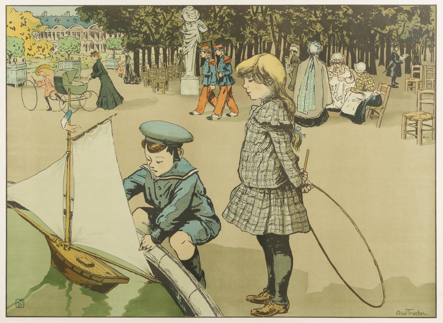 Louis Abel-Truchet, (French, 1857-1918), Luxembourg Gardens, c. 1900