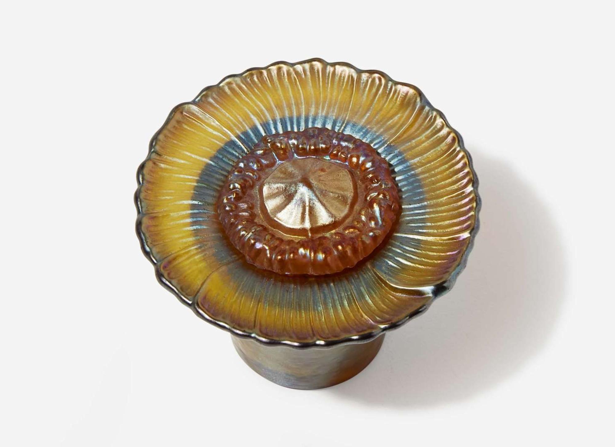 Tiffany Studios (American, active 1878-1932), Two Small Favrile Glass Items, New York, NY, early 20th century