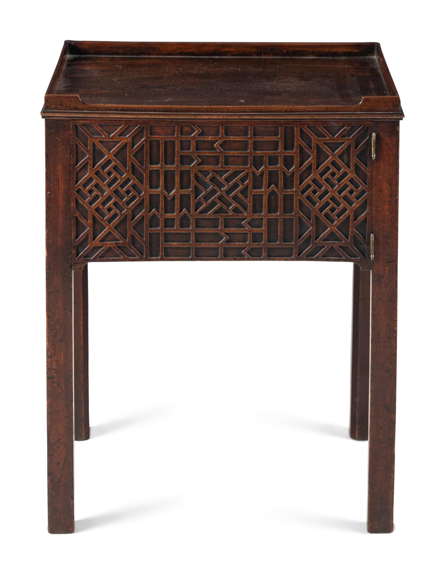 A George II Mahogany Bedside Cabinet