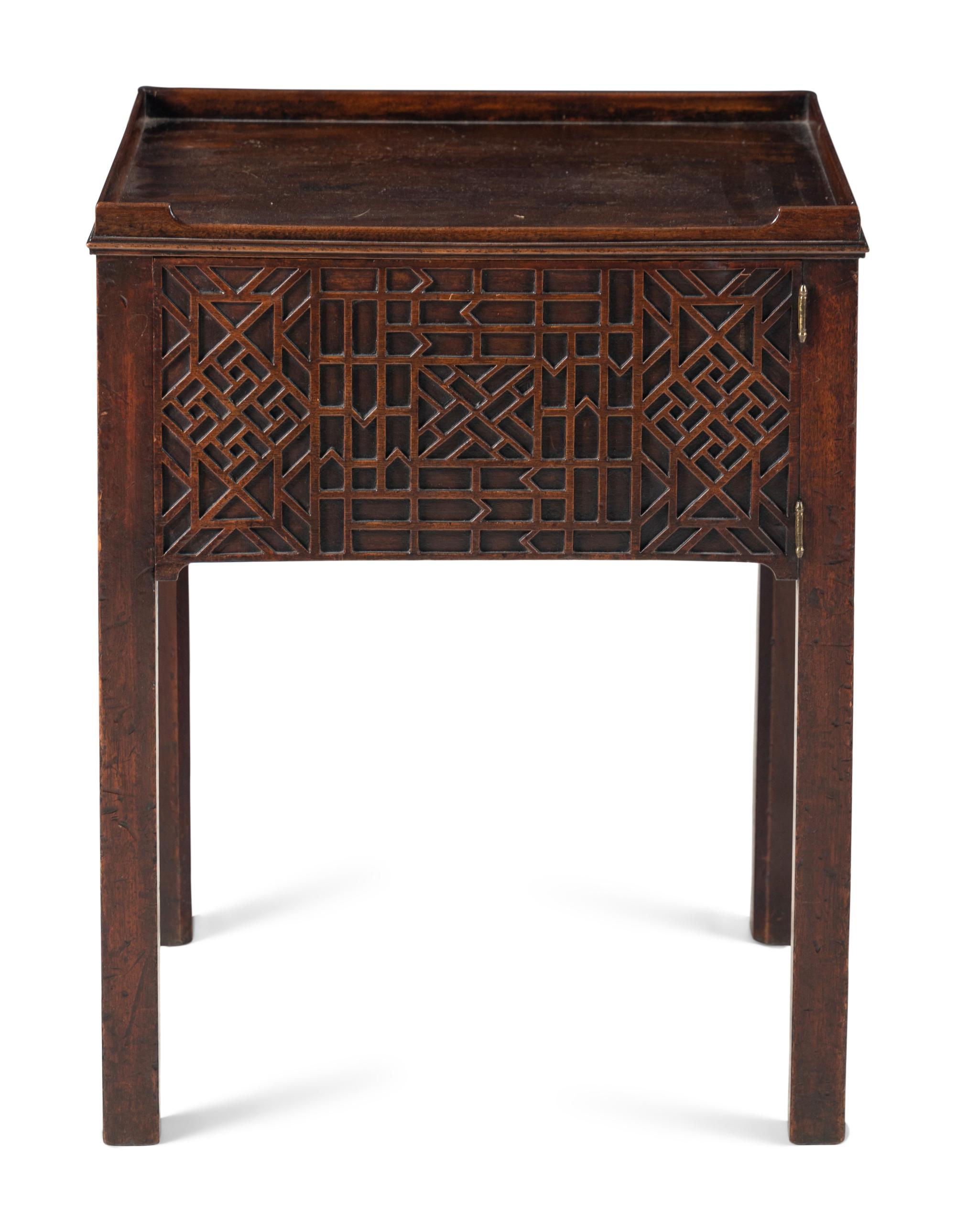 A George II Mahogany Bedside Cabinet