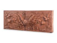 A Terracotta Two-Part Architectural Frieze Panel