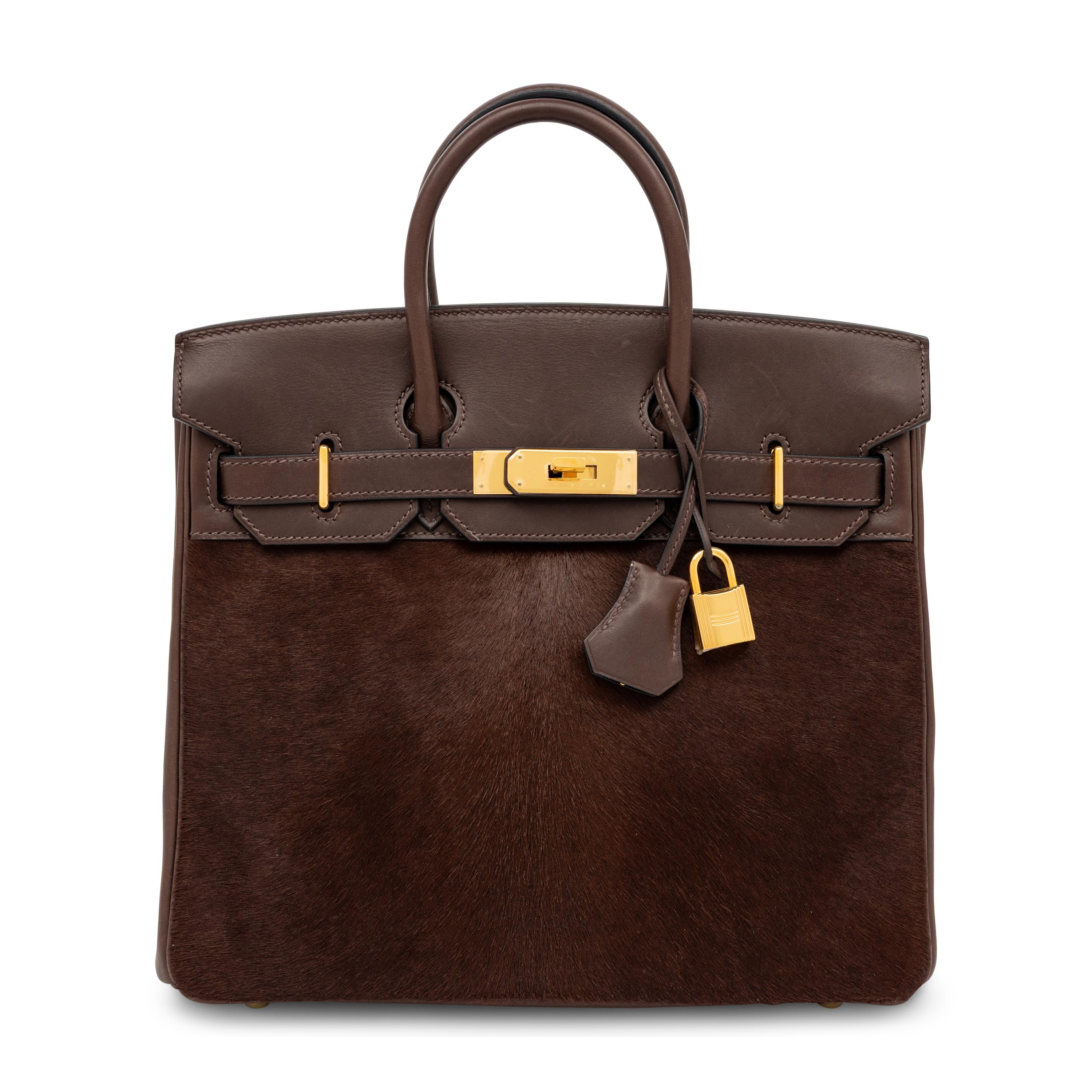 Hermès, Limited Edition HAC Birkin 28 in Pony Hair & Swift Leather