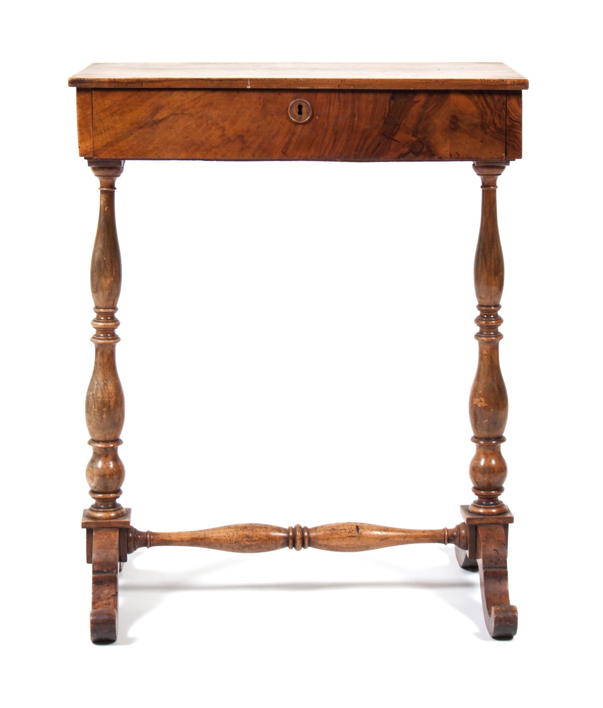 An American Walnut Work Table Height 30 inches.