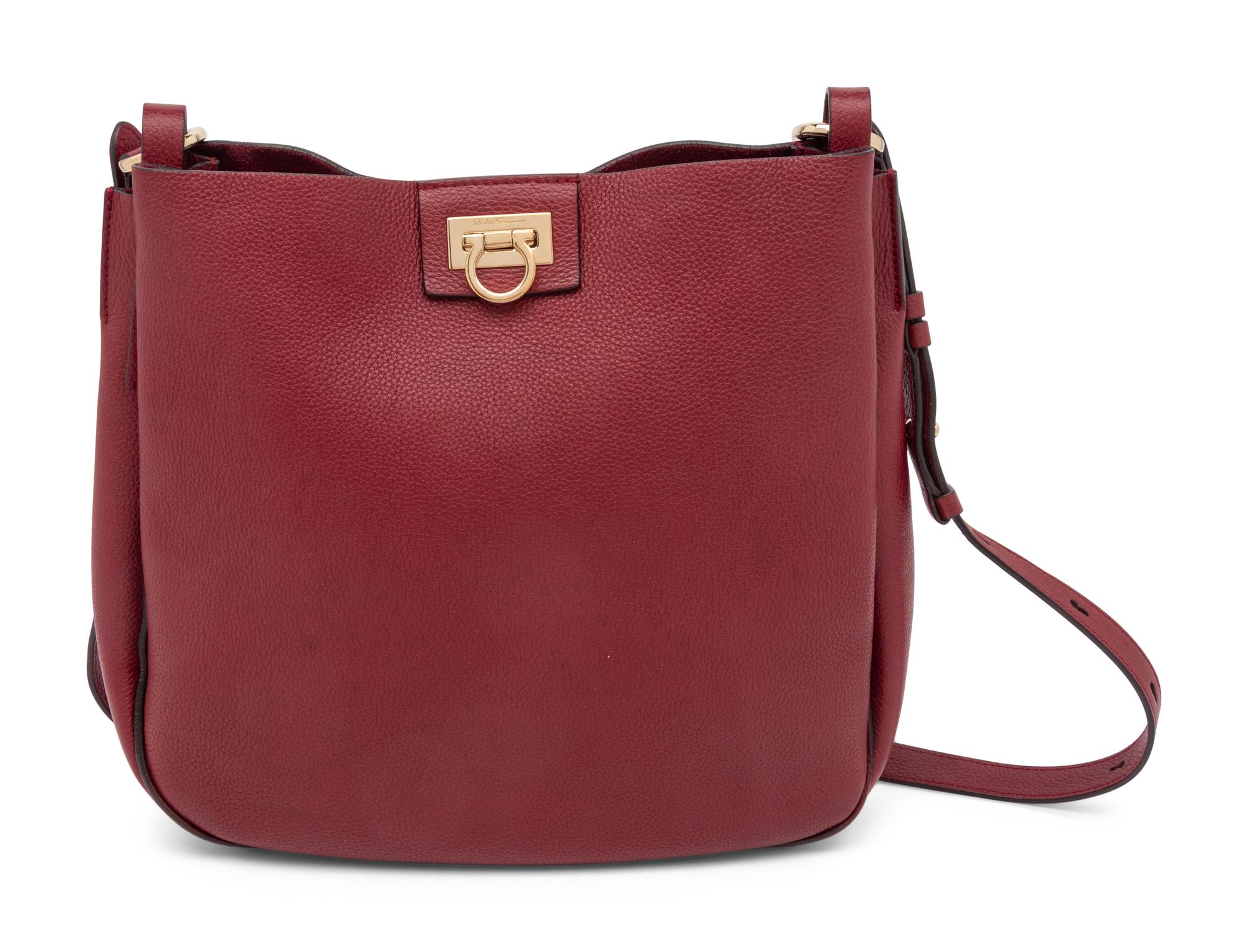 Ferragamo; Leather Tote, Scarf & Scarf Ring