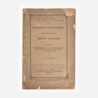[Americana] Stimson, A(lexander).L(ovett). History of the Express Companies: and the Origin of American Railroads...