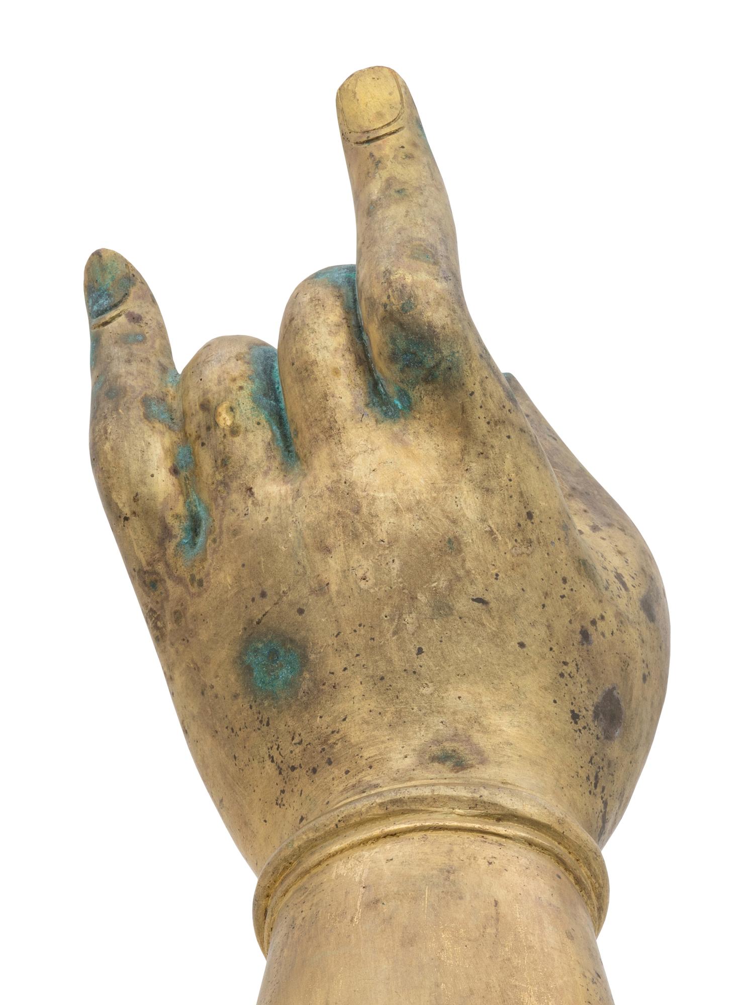A Chinese Gilt Bronze Buddha Hand