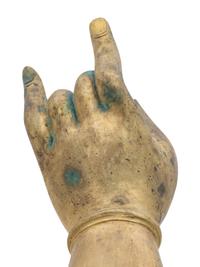 A Chinese Gilt Bronze Buddha Hand