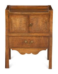 A George III Style Walnut Bedside Cabinet