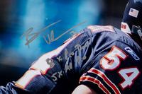A Framed Chicago Bears Brian Urlacher and Lance Briggs Signed Autograph Oversized Photo With Multiple Inscriptions (Beckett Authentication Services Certified),