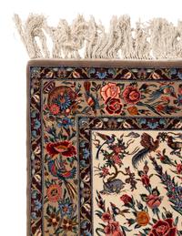 A Qom Wool and Silk Pictorial Rug