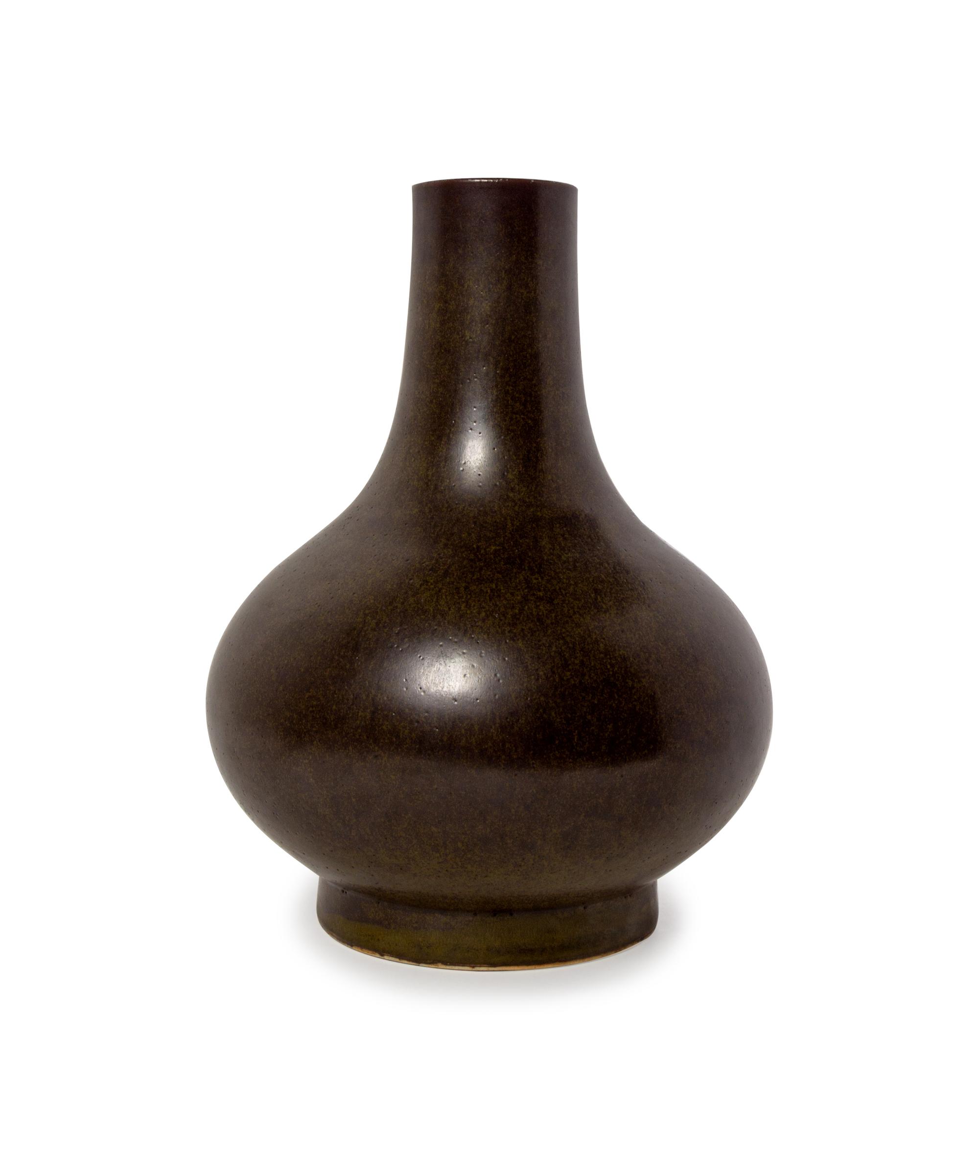 A Teadust Glazed Porcelain Bottle Vase