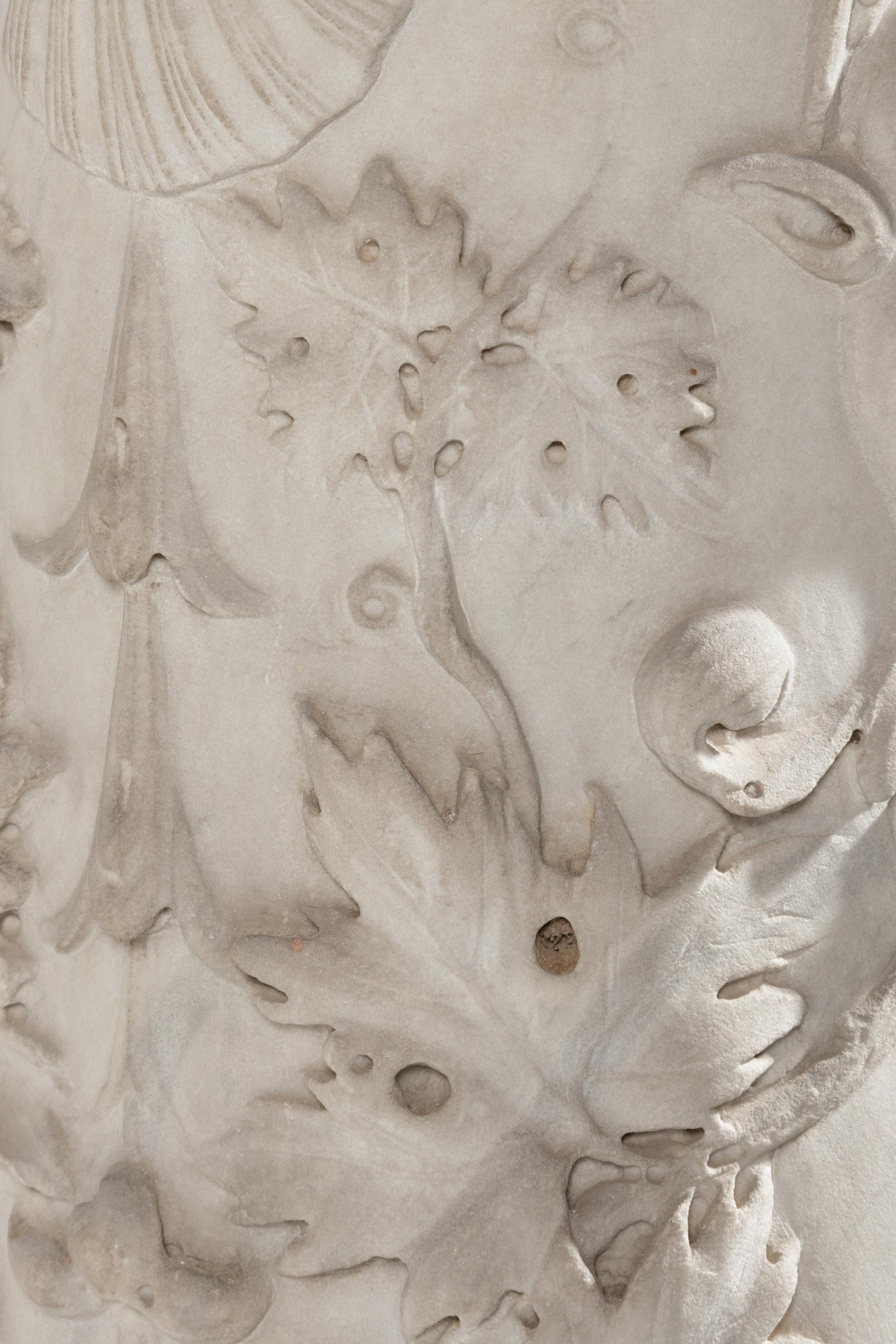 A Renaissance Revival Carved Marble Column