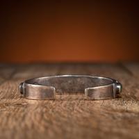 Navajo Silver Ingot and Turquoise Cuff Bracelet