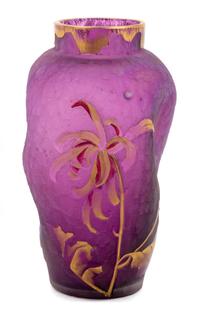 A French Enameled Cameo Glass Vase — POSSIBLY ST. LOUIS, EARLY 20TH CENTURY