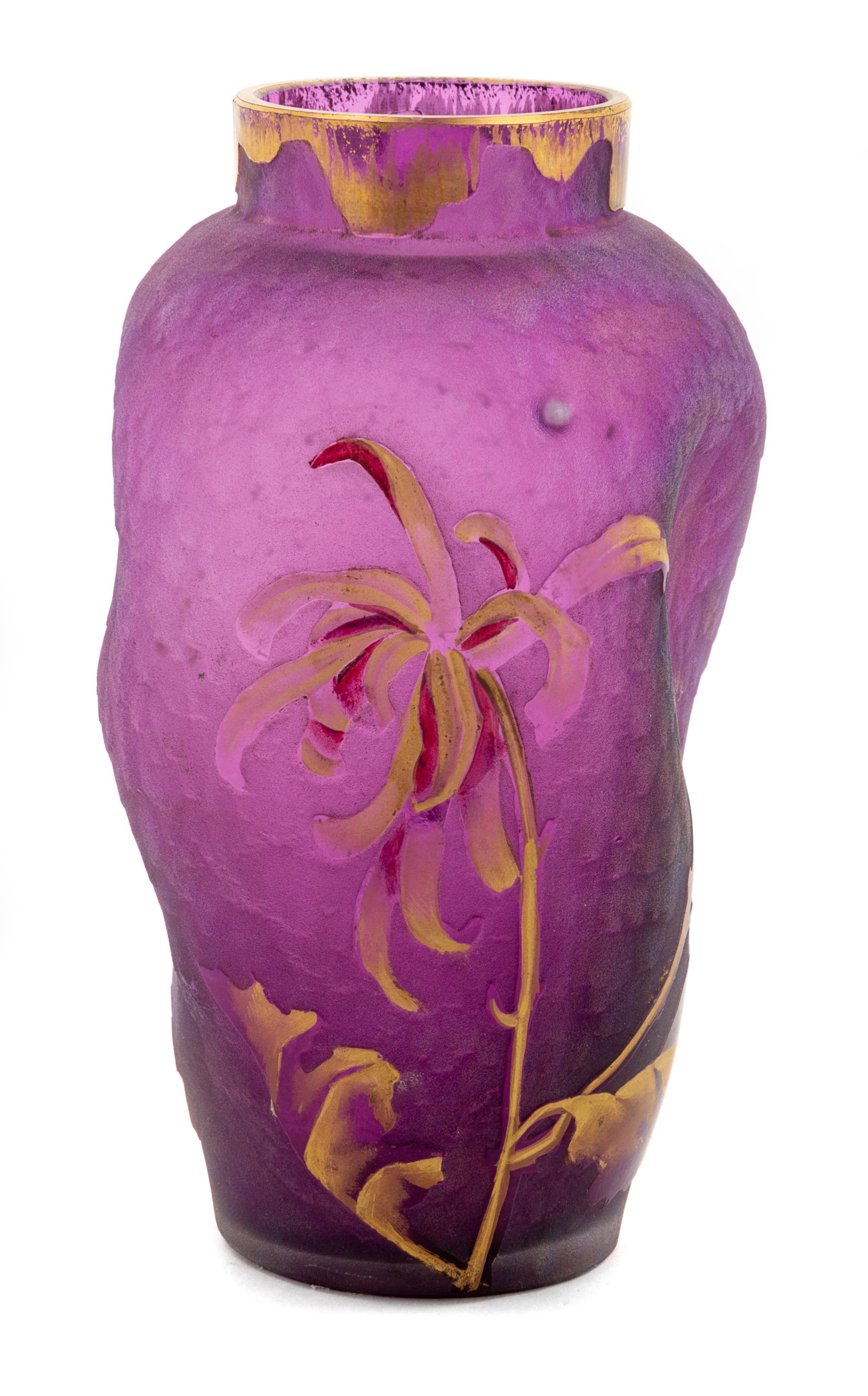 A French Enameled Cameo Glass Vase — POSSIBLY ST. LOUIS, EARLY 20TH CENTURY