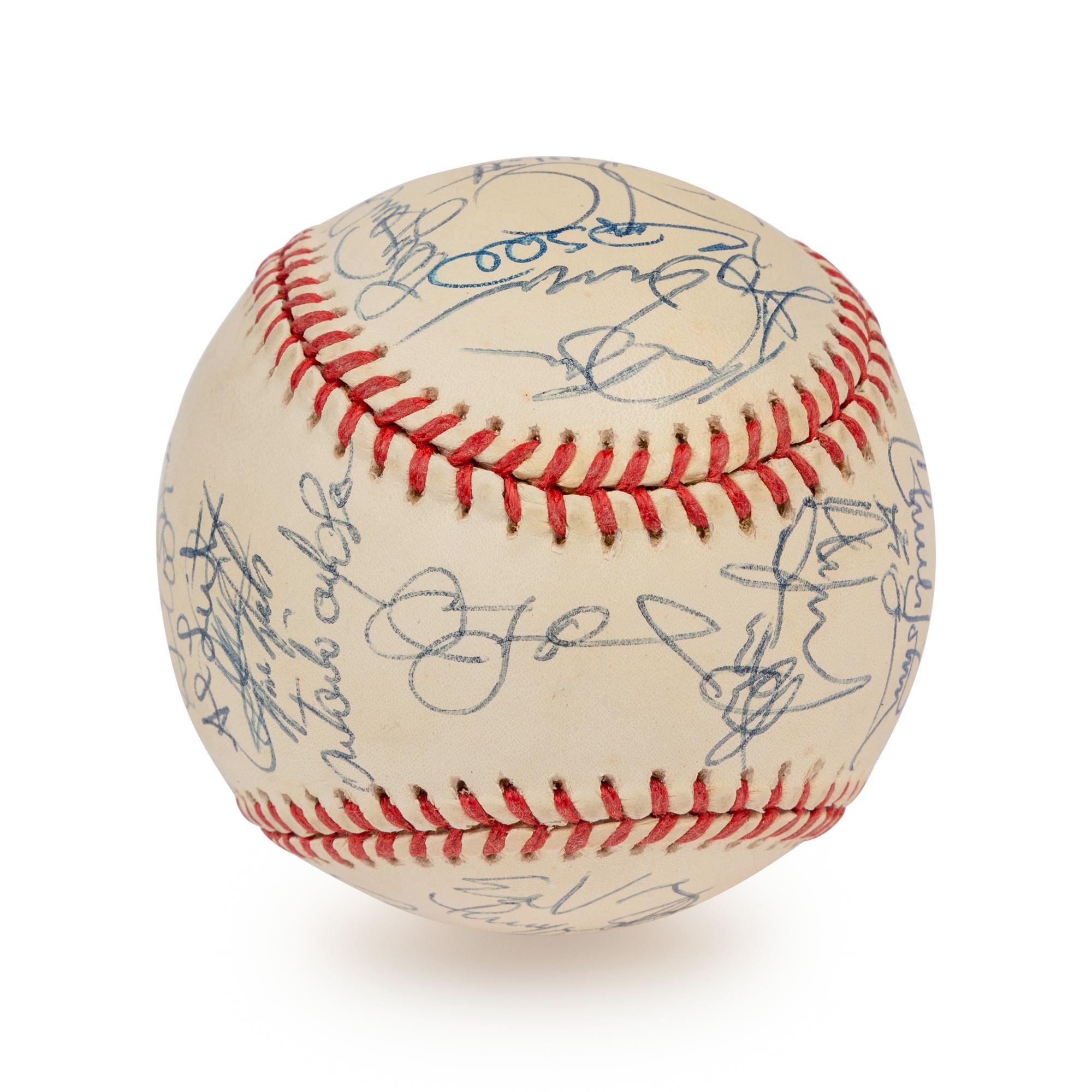 A 1997 Florida Marlins World Series Champions Team Signed Autograph Baseball - 33 Signatures (Beckett Authentication Services Letter)