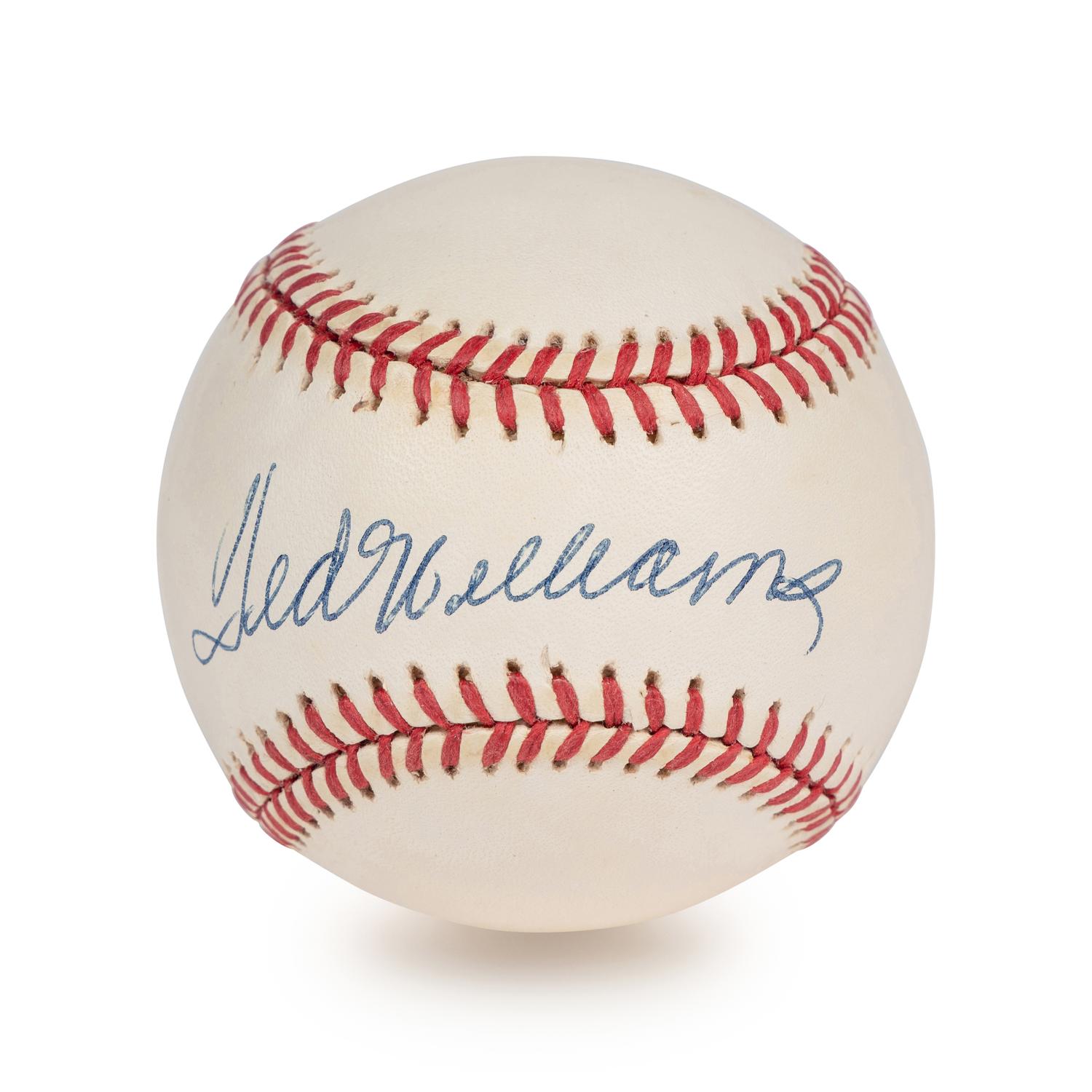 A Ted Williams Single Signed Autograph Baseball (Beckett Authentication Services Letter),