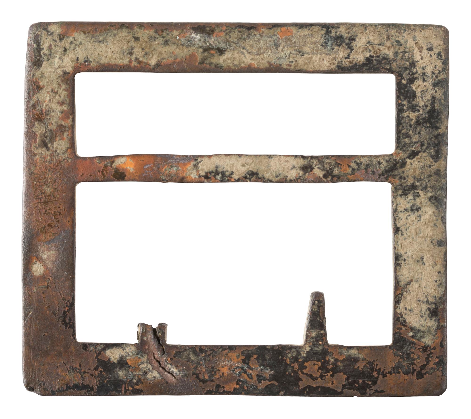 [CIVIL WAR]. Confederate enlisted man's frame buckle found at Fredericksburg, Virginia.