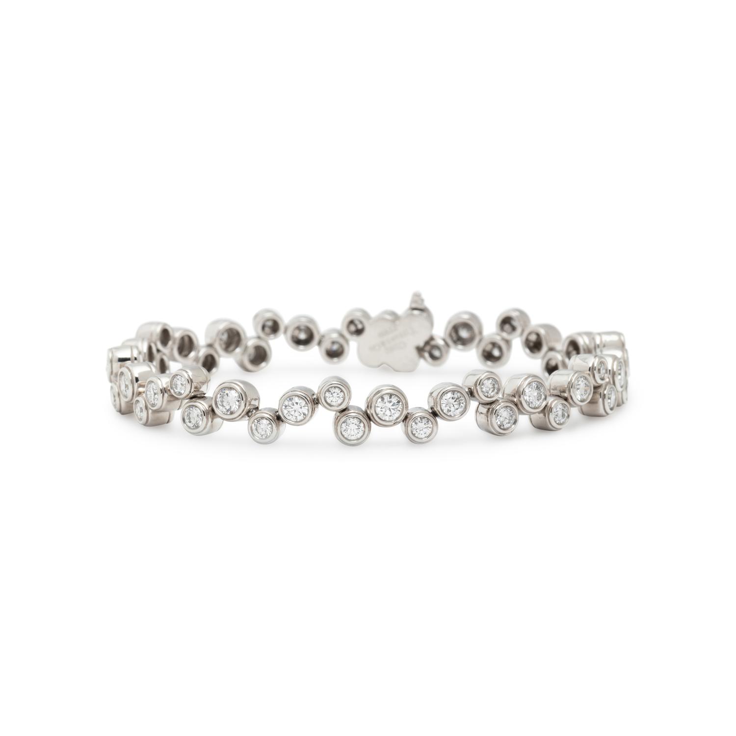 TIFFANY & CO., PLATINUM AND DIAMOND 'BUBBLES' BRACELET