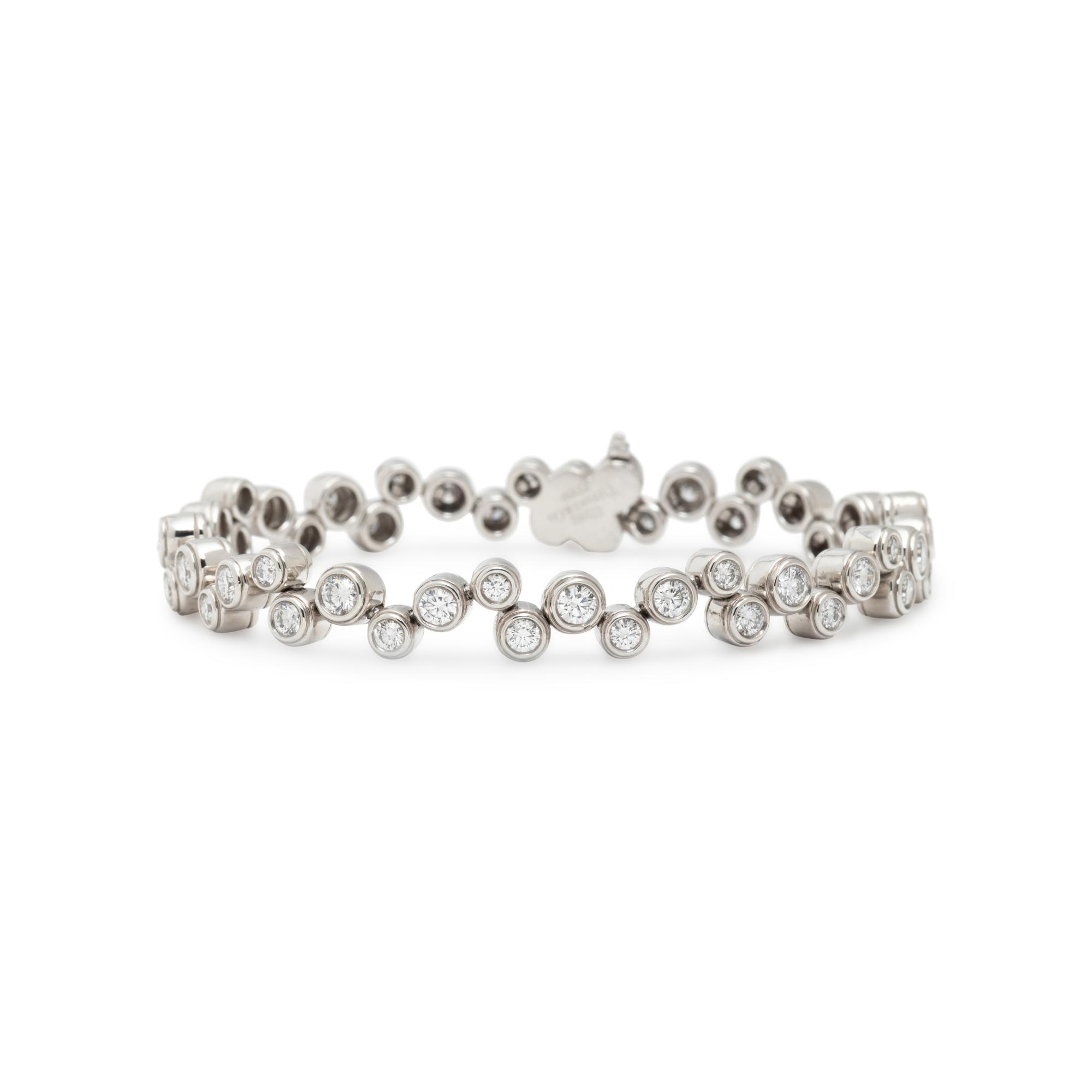 TIFFANY & CO., PLATINUM AND DIAMOND 'BUBBLES' BRACELET