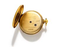 ANTIQUE, YELLOW GOLD POCKET WATCH WITH KEY