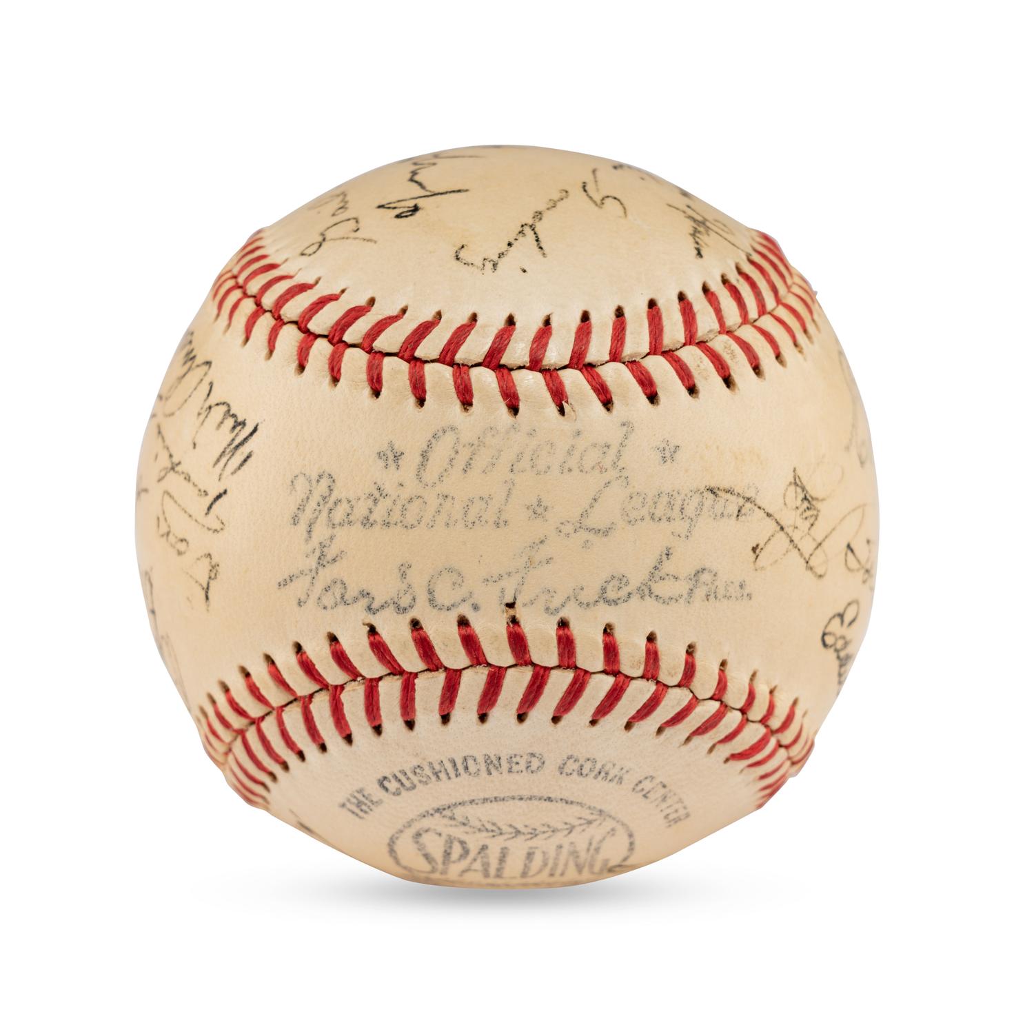 A 1948 Sioux City Soos Team Signed Autograph Baseball (JSA Auction Letter)