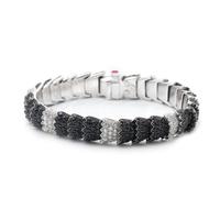 ROBERTO COIN, BLACK SAPPHIRE AND DIAMOND 'COBRA' BRACELET