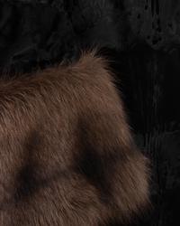 Ralph Rucci Broadtail Jacket with Fisher Fur Cuffs