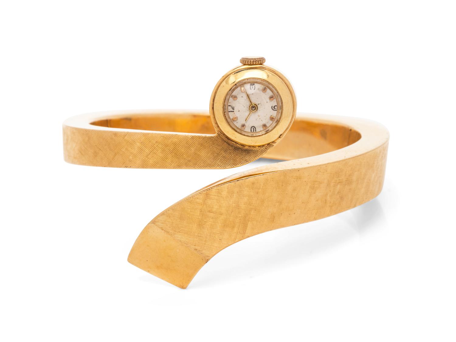A 14 Karat Yellow Gold Wristwatch,