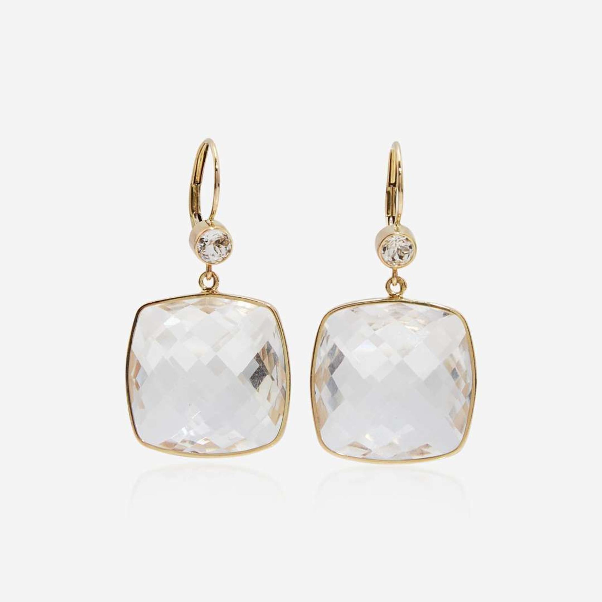 A 14K Yellow Gold and Rock Crystal Suite