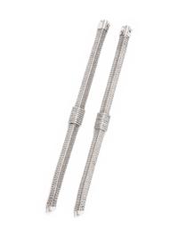 ROBERTO COIN, PAIR OF WHITE GOLD AND DIAMOND BRACELETS