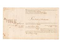 [MASSACHUSETTS]. A group of shipping documents, including a "Policy of Assurance" for cargo aboard the Brig William , 28 October 1794.