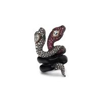 LOTUS ARTS DE VIVRE, MULTIGEM DOUBLE SNAKE RING