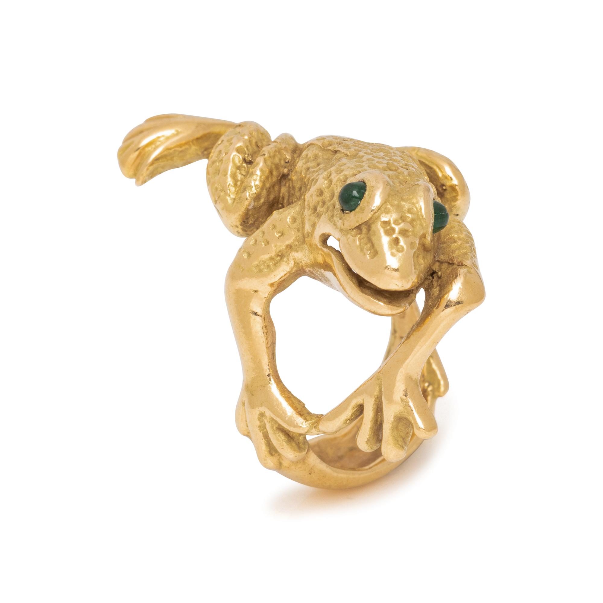 YELLOW GOLD FROG RING
